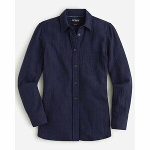 J Crew Classic-Fit Soft Gauze Shirt :: Navy :: Sz 10 :: AW686 :: Exc Cond